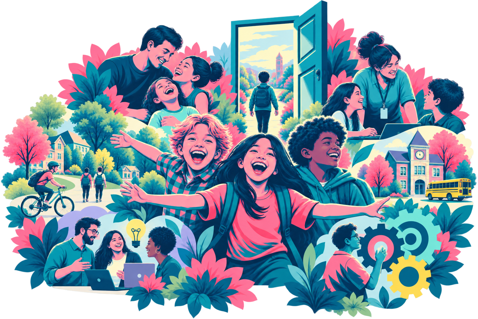Students, families, educators, and community members connected across a vibrant school community